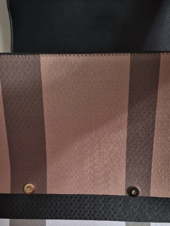 Women's Colorblock Backpack in Black and Blush - Picture 5 of 12